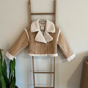Abercrombie & Fitch Cropped Vegan Suede Jacket, Size Small